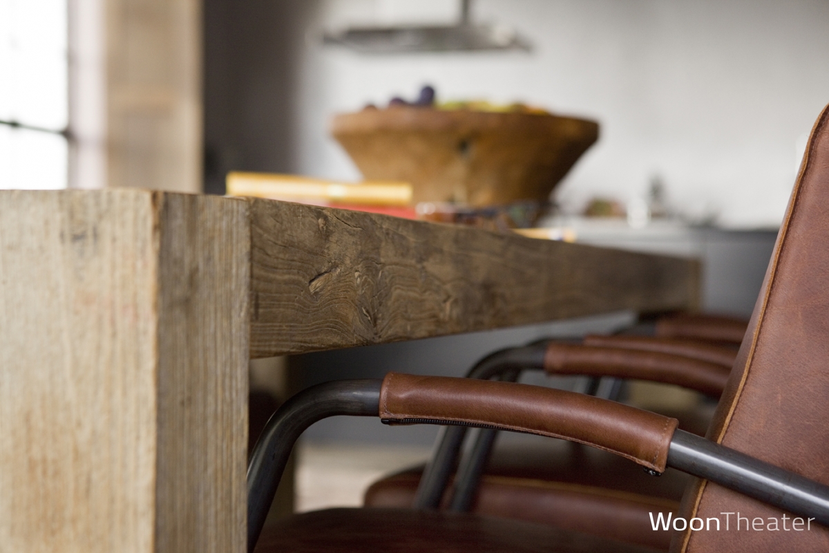 Robuuste oud houten eettafel | Farmer Collection by WoonTheater