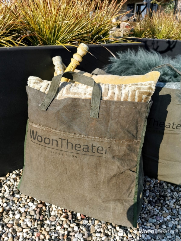 Oude canvas shopper by WoonTheater 