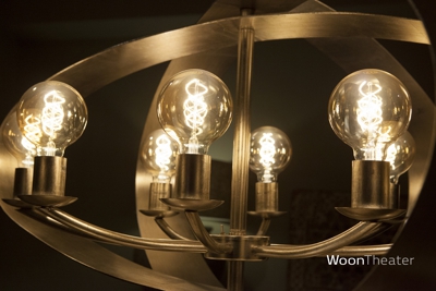 Luxueuze bladzilver hanglamp | 9-lichts | Malibu inclusief lichtbronnen