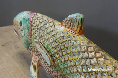 Decoratieve authentieke houten vis | India