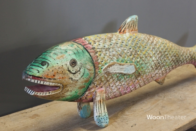 Decoratieve authentieke houten vis | India