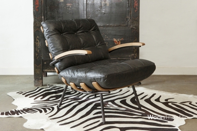 industriele leder fauteuil