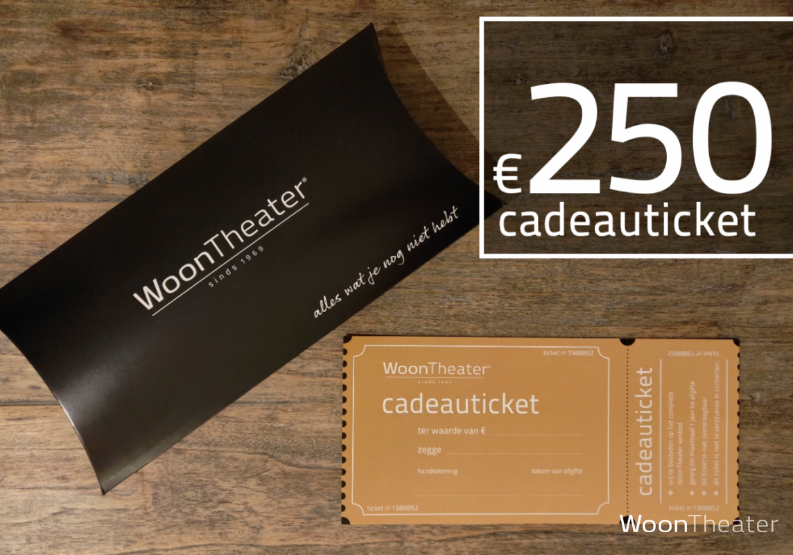 Tweehondervijftig euro | WoonTheater Cadeauticket