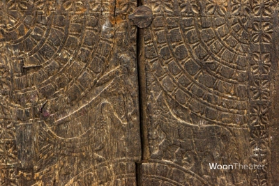 Antieke houtsnijwerk deur | Zuid India