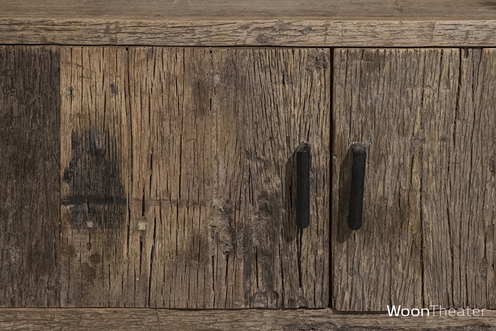 Stoer rustiek houten tv-dressoir | Monaco