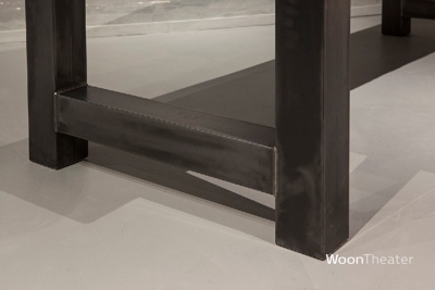 Robuuste eettafel | oud elmblad