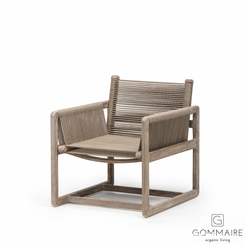 Luxe teakhouten fauteuil/low-dining eettafelstoel incl. kussens | Carlo by Gommaire