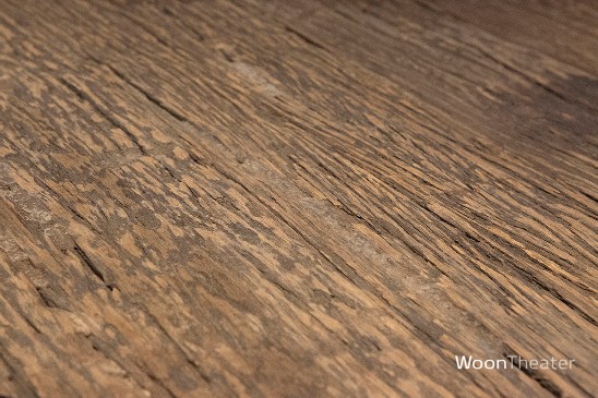 Rustieke ovale salontafel van oud hout | Atlanta