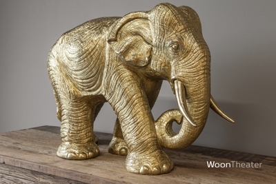 Beeld olifant | shiny gold 