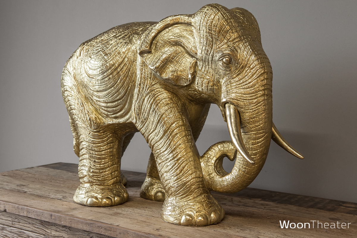 Beeld olifant | shiny gold 
