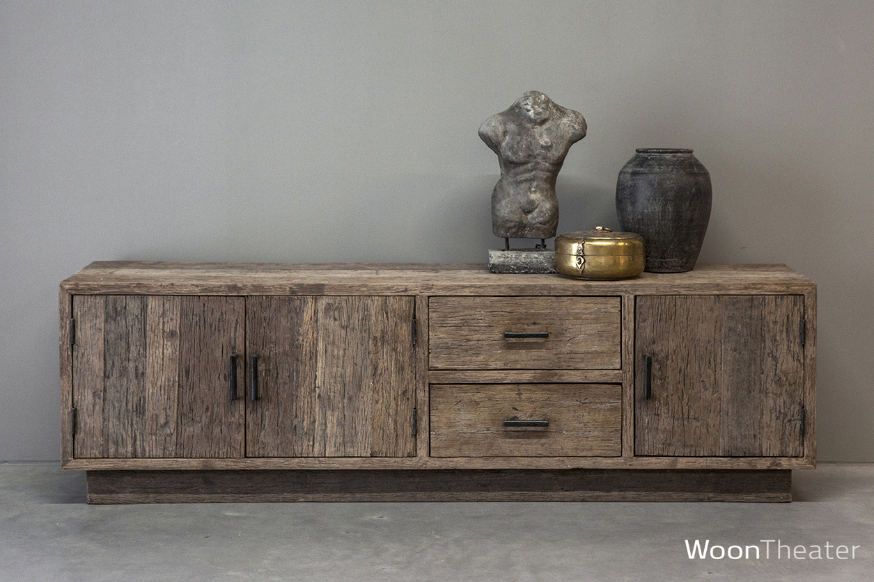 Stoffig politicus Decoratief Tv dressoir oud rustiek hout | Loft Collection