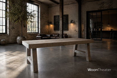 grote stoere eettafel oud hout