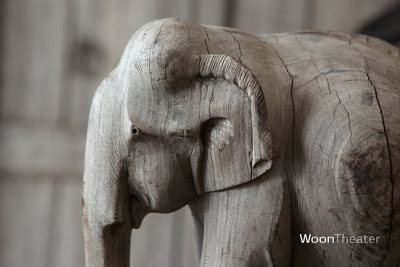 Oud houten beeld olifant | India