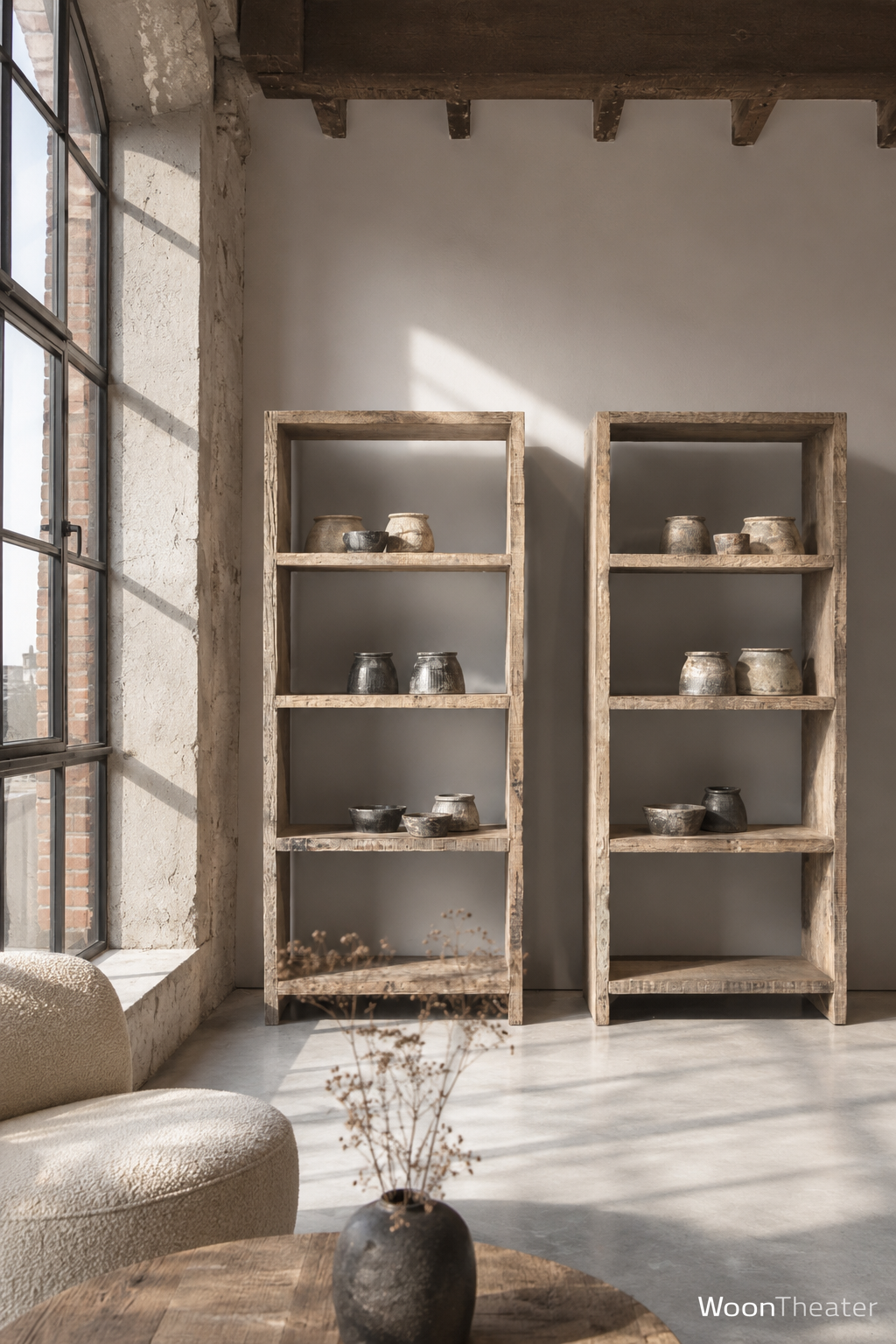 Boekenrek oud hout | Dallas
