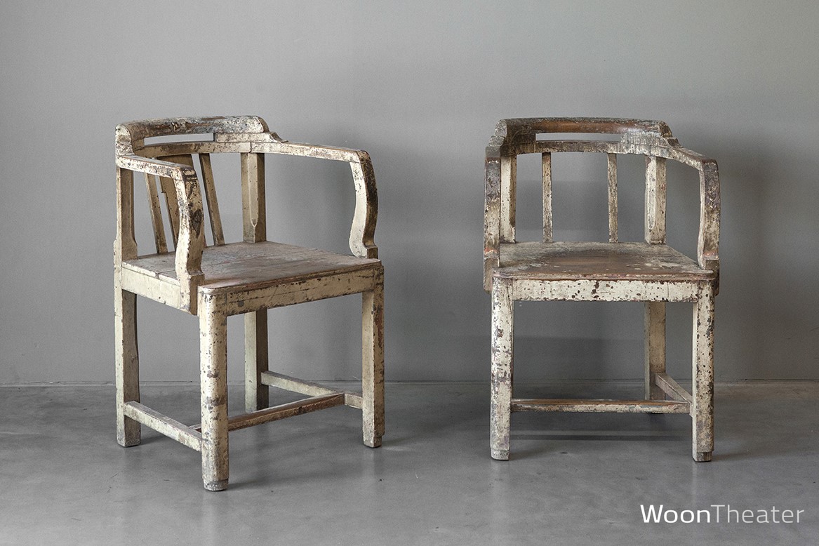 doel ongeluk alleen Set/2 origineel oude stoelen | India