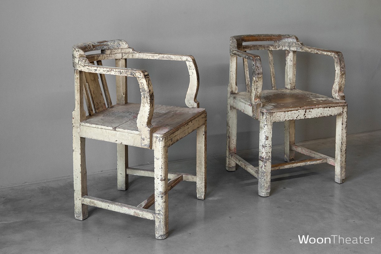 Set/2 origineel oude stoelen | India