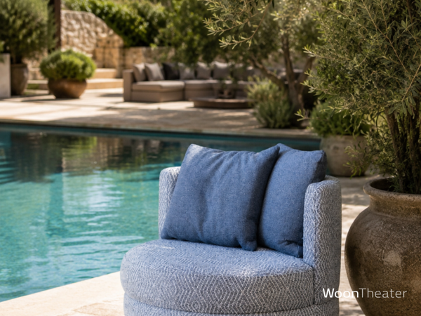 Outdoor fauteuil | Mojo Blue | Incl. 2 sierkussens en beschermhoes