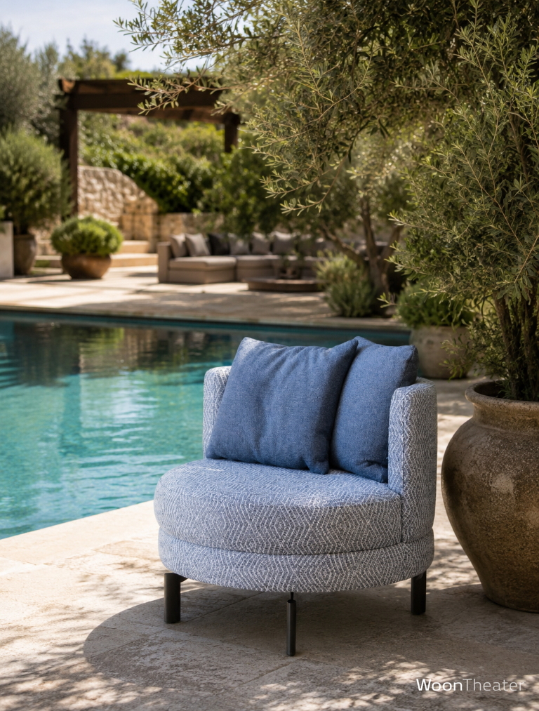 Outdoor fauteuil | Mojo Blue | Incl. 2 sierkussens en beschermhoes