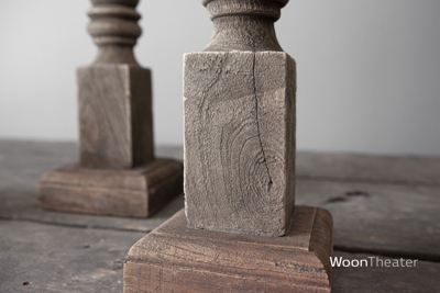 Rustiek houten kandelaar | Kees