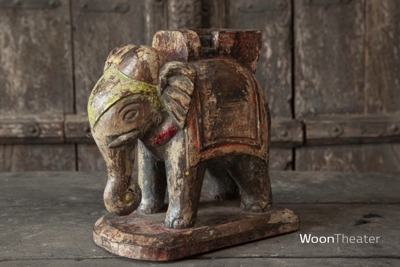 Houten beeld olifant | India