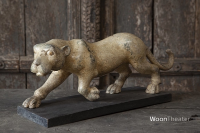 Oud houten beeld panter | India