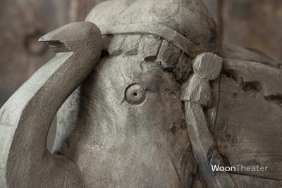 Houten beeld olifant | India