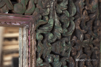 Authentiek spiegel houtensnijwerk | India
