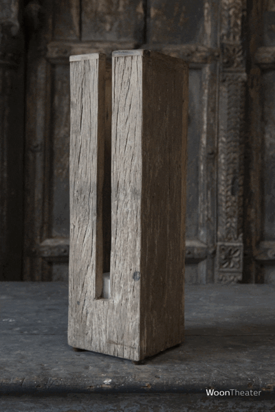 Landelijke toiletroldispenser | Rustiek oud hout | Noe