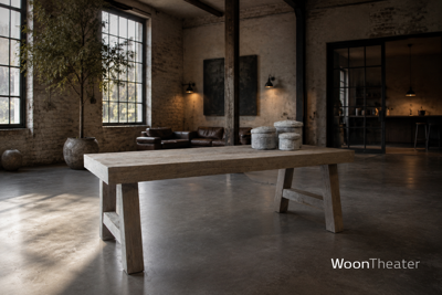 stoere eettafels oud hout
