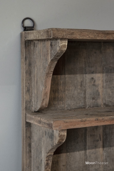 Landelijk rustiek houten wandrek | Cottage | Extra small