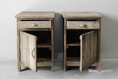 Set/2 oude nachtkastjes | landelijke stijl