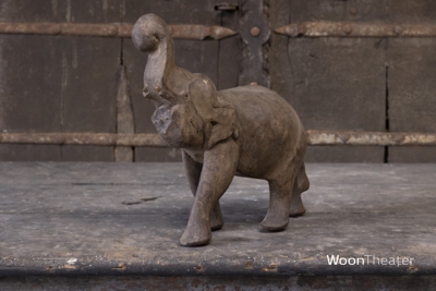 Antiek houten beeld olifant | India