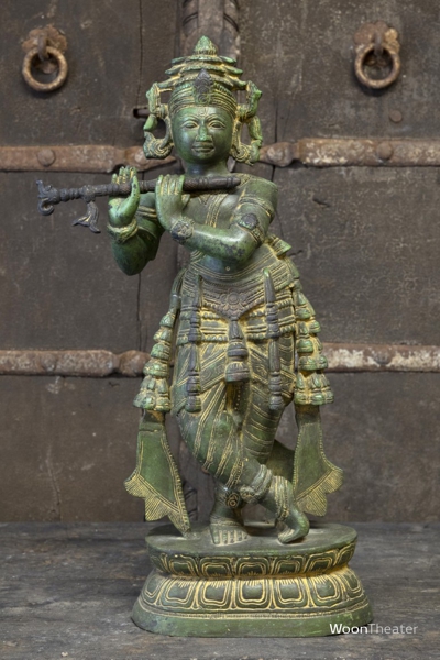 Origineel oud beeld Krishna | India