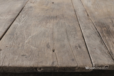 Antieke landelijke salontafel | grijs verweerd