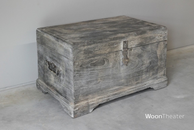 Origineel oude kist | grijs verweerd