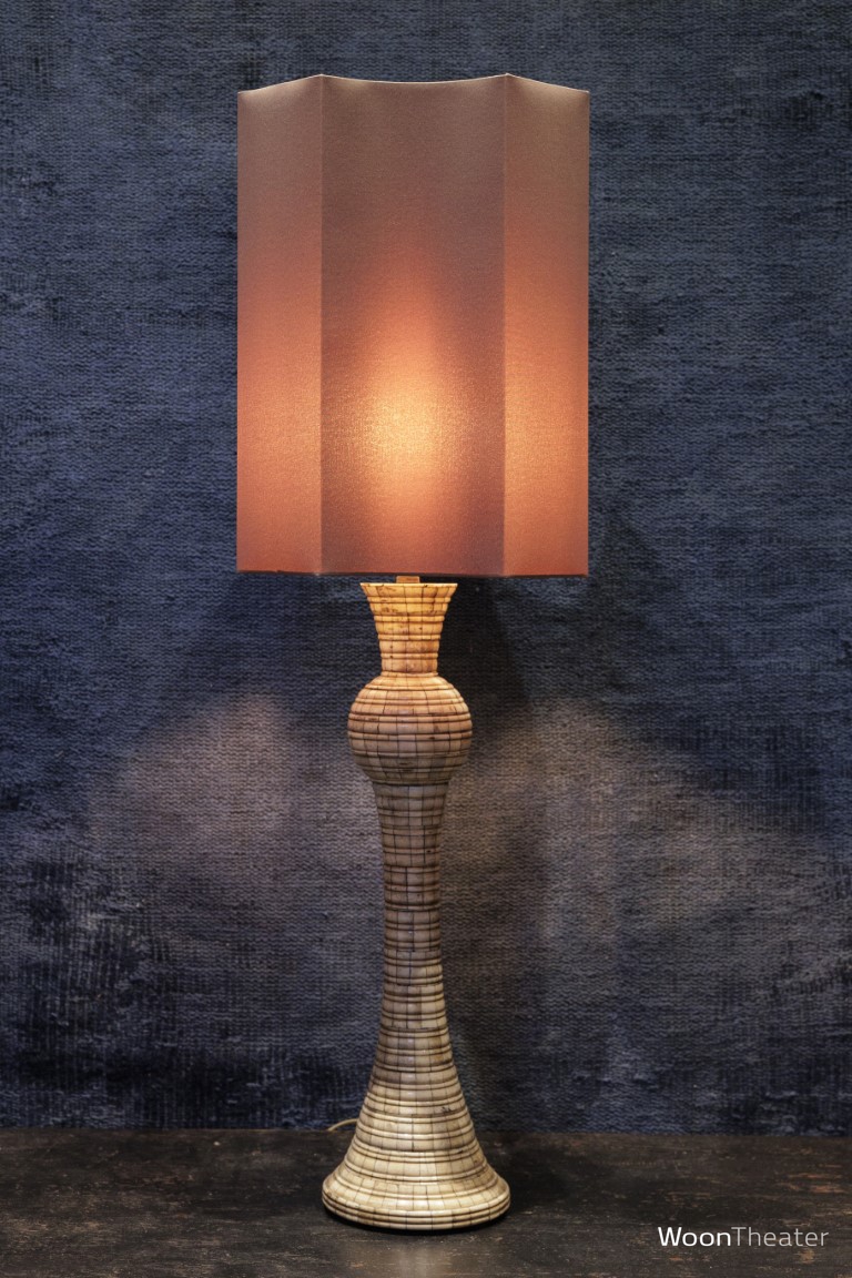 Unieke oude tafellamp | incl. kap