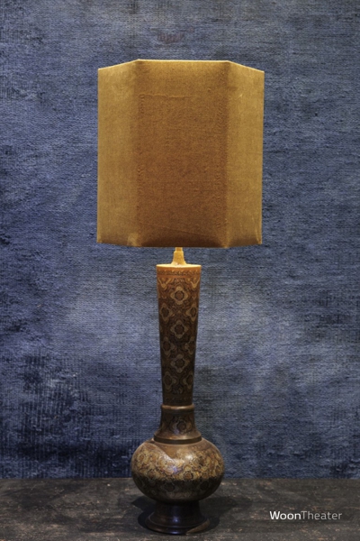 Unieke oude tafellamp | incl. kap 