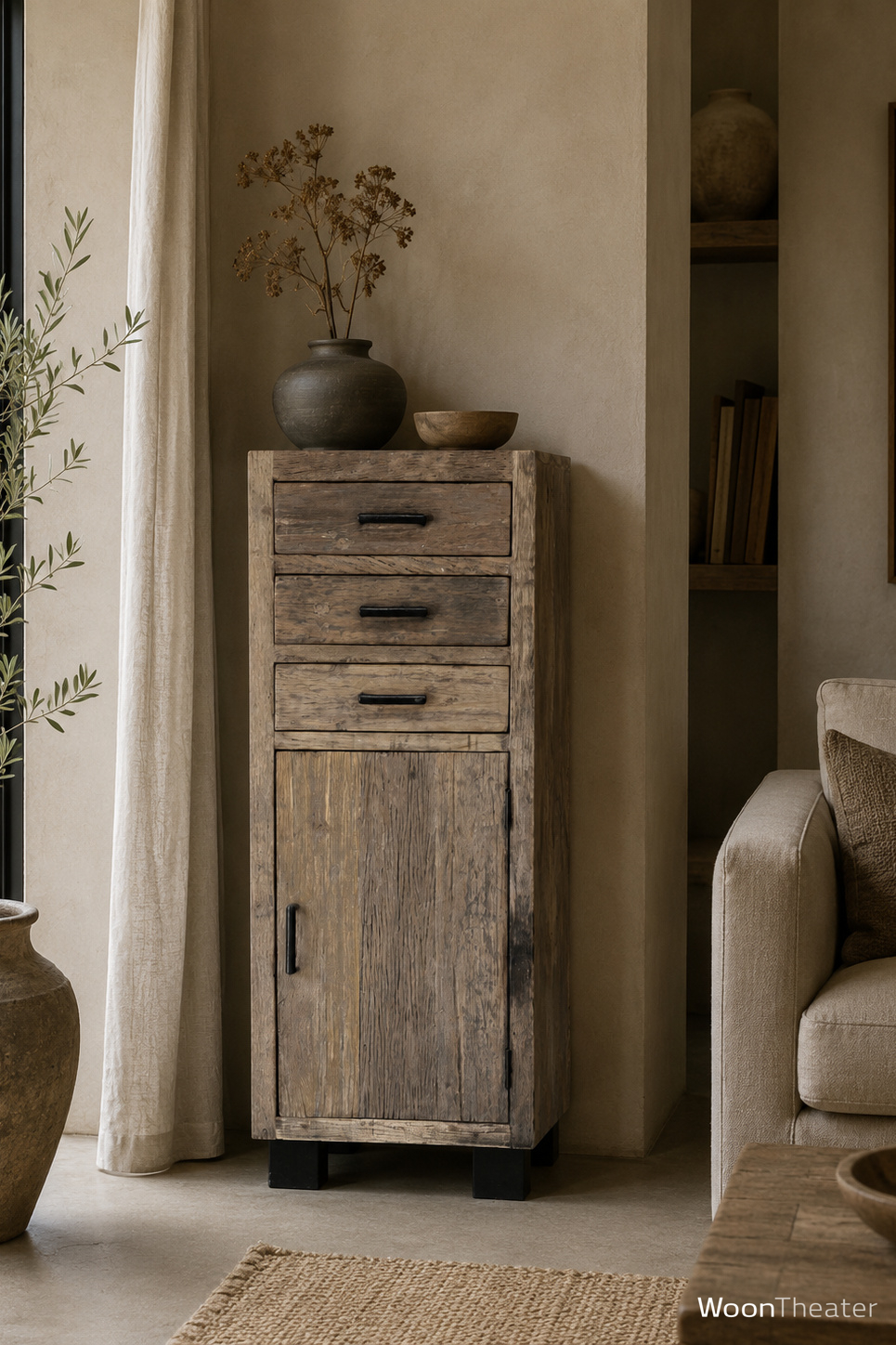 Robuuste oud houten ladenkast | Urban Collection