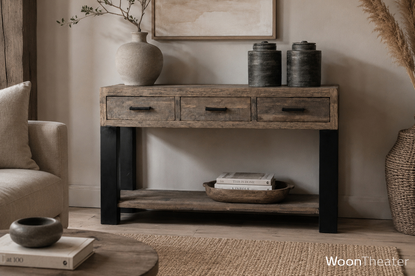 Robuuste oud houten sidetable | Urban Collection