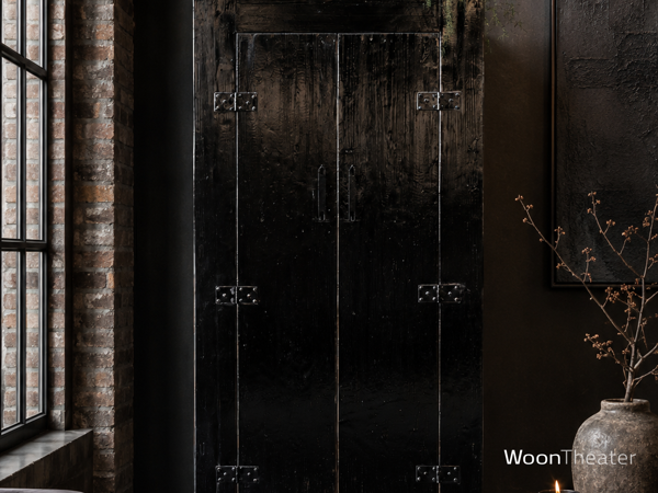 Dichte kast hoogglans zwart | stijlvol wonen