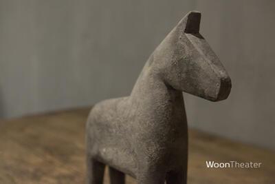 Sober houten paard | L | Grey finish