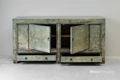 Vintage groen dressoir met lades | China