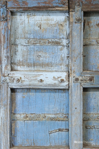 Authentieke blauwe Indiase deur