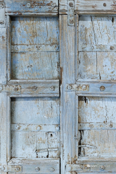 Origineel oude blauwe deur | India