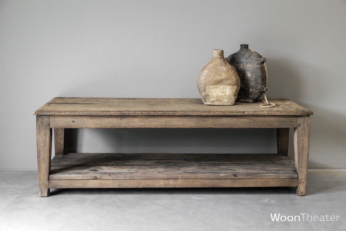 Origineel oud rek met plank | rustiek