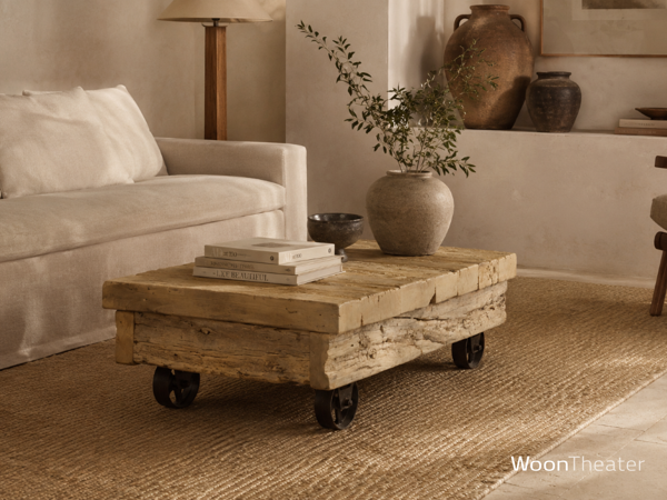 Robuuste salontafel op wielen | China