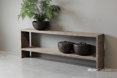 Wandtafel oud rustiek hout