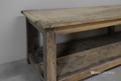 Oude tv tafel met plank | rustiek