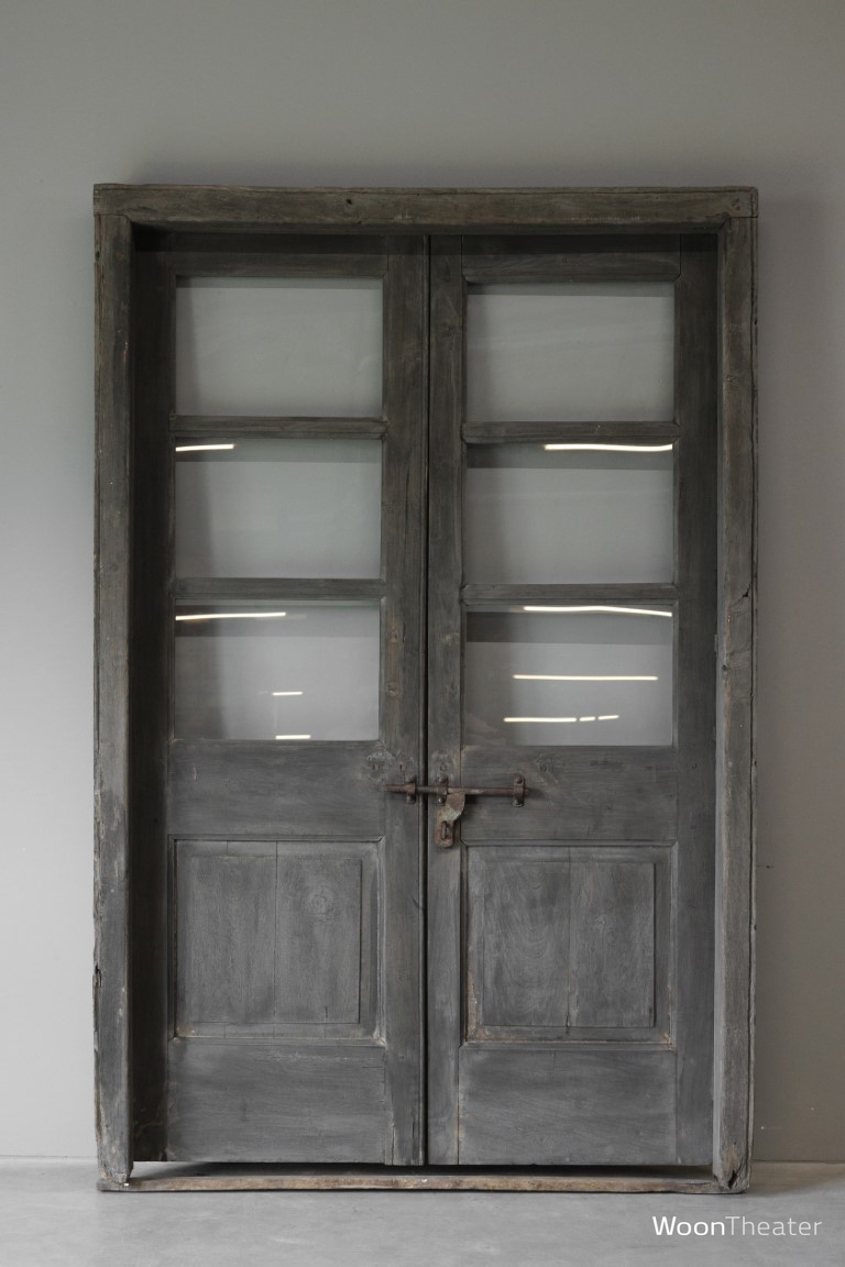 Origineel oud deurpui | glas