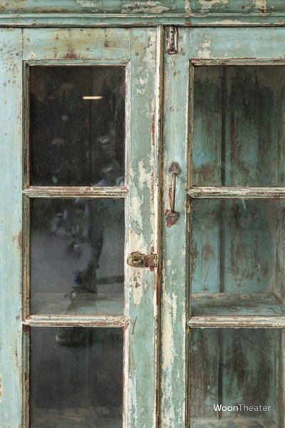 Authentiek 2-deurs vitrinekastje | India